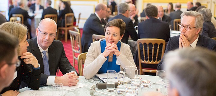 LONDON- UK- 17th Nov 2016. HRH The Prince of Wales convenes global CFO's and other leaders from the finance and accounting community for the annual A4S (Accounting for Sustainability) Summit at St James's Palace in London.
Photograph by Ian Jones